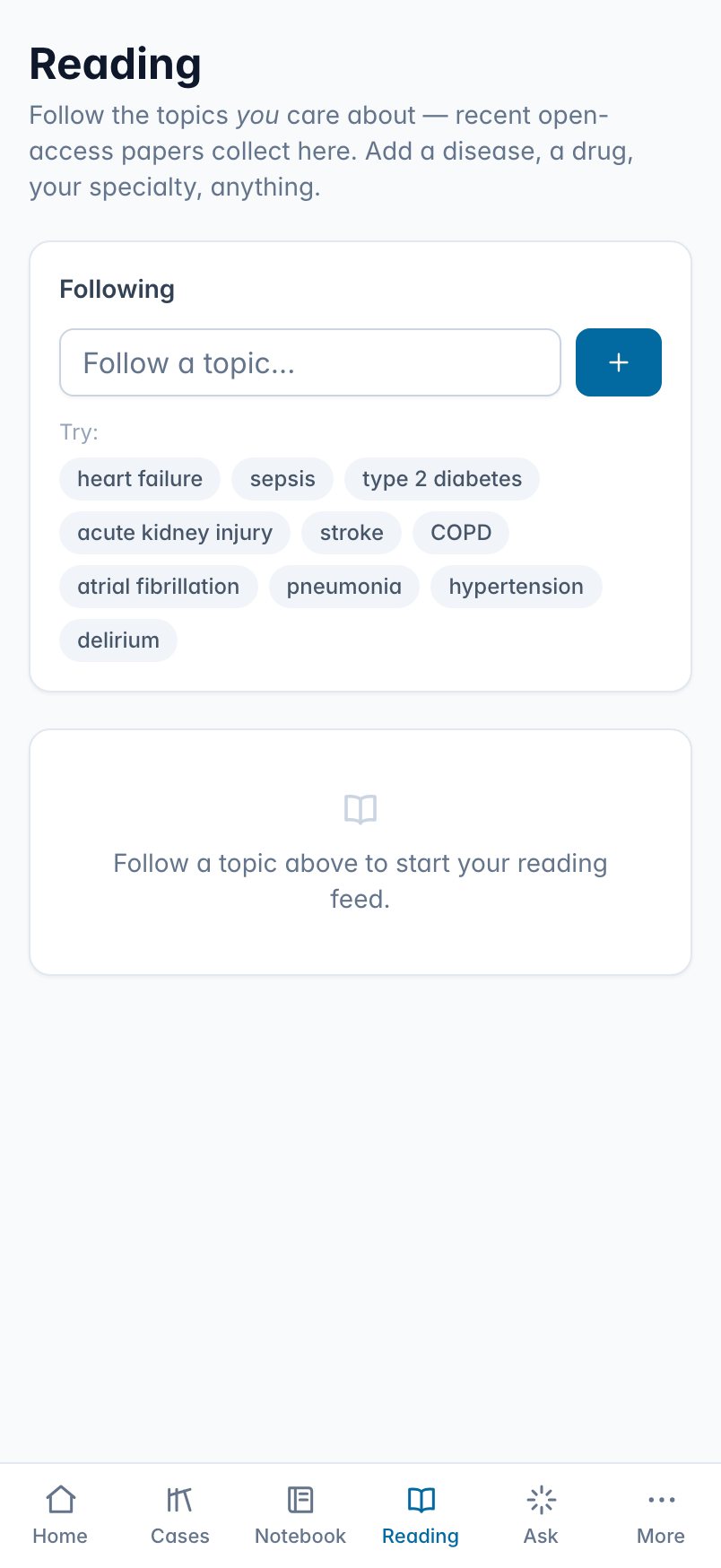 Immersive reading view